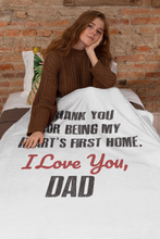 Load image into Gallery viewer, Dad Premium Fleece Blanket V
